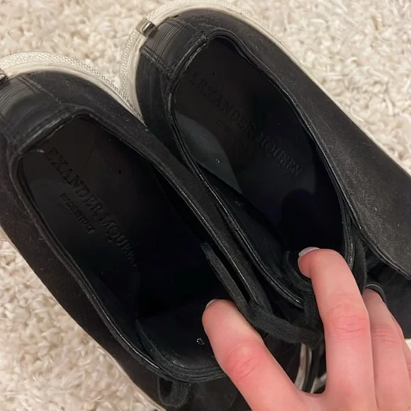 ALEXANDER MCQUEEN Canvas Sneakers leather tongue size 38 (women’s 8) - Picture 5 of 10